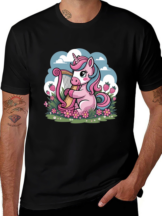 Unicorn Harp Graphic Tee