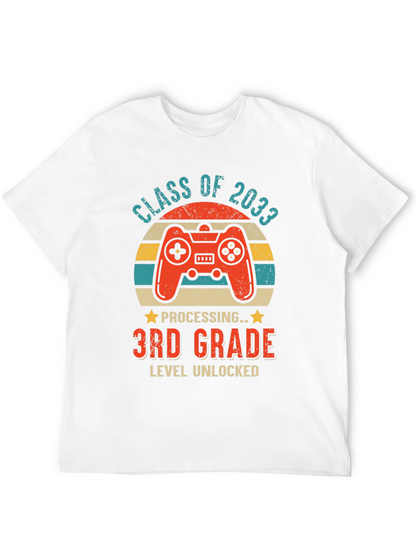 Class of 2033 3rd Grade Level Unlocked Gamer T-Shirt