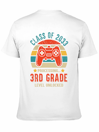 Class of 2033 3rd Grade Level Unlocked Gamer T-Shirt