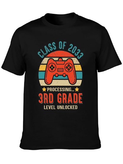 Class of 2033 3rd Grade Level Unlocked Gamer T-Shirt