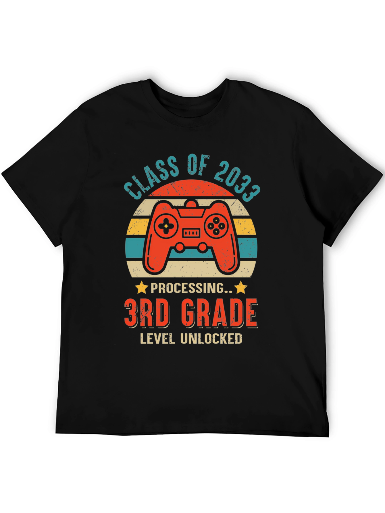 Class of 2033 3rd Grade Level Unlocked Gamer T-Shirt