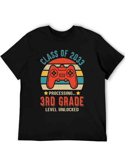 Class of 2033 3rd Grade Level Unlocked Gamer T-Shirt