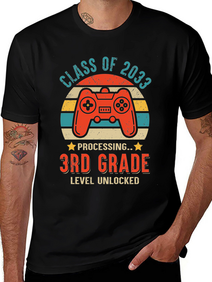 Class of 2033 3rd Grade Level Unlocked Gamer T-Shirt