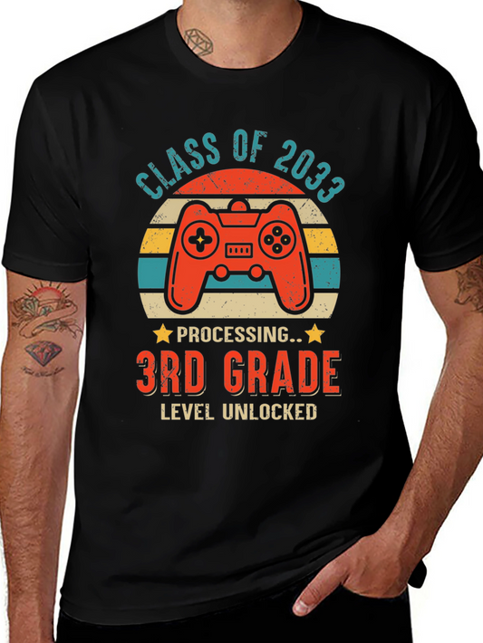 Class of 2033 3rd Grade Level Unlocked Gamer T-Shirt