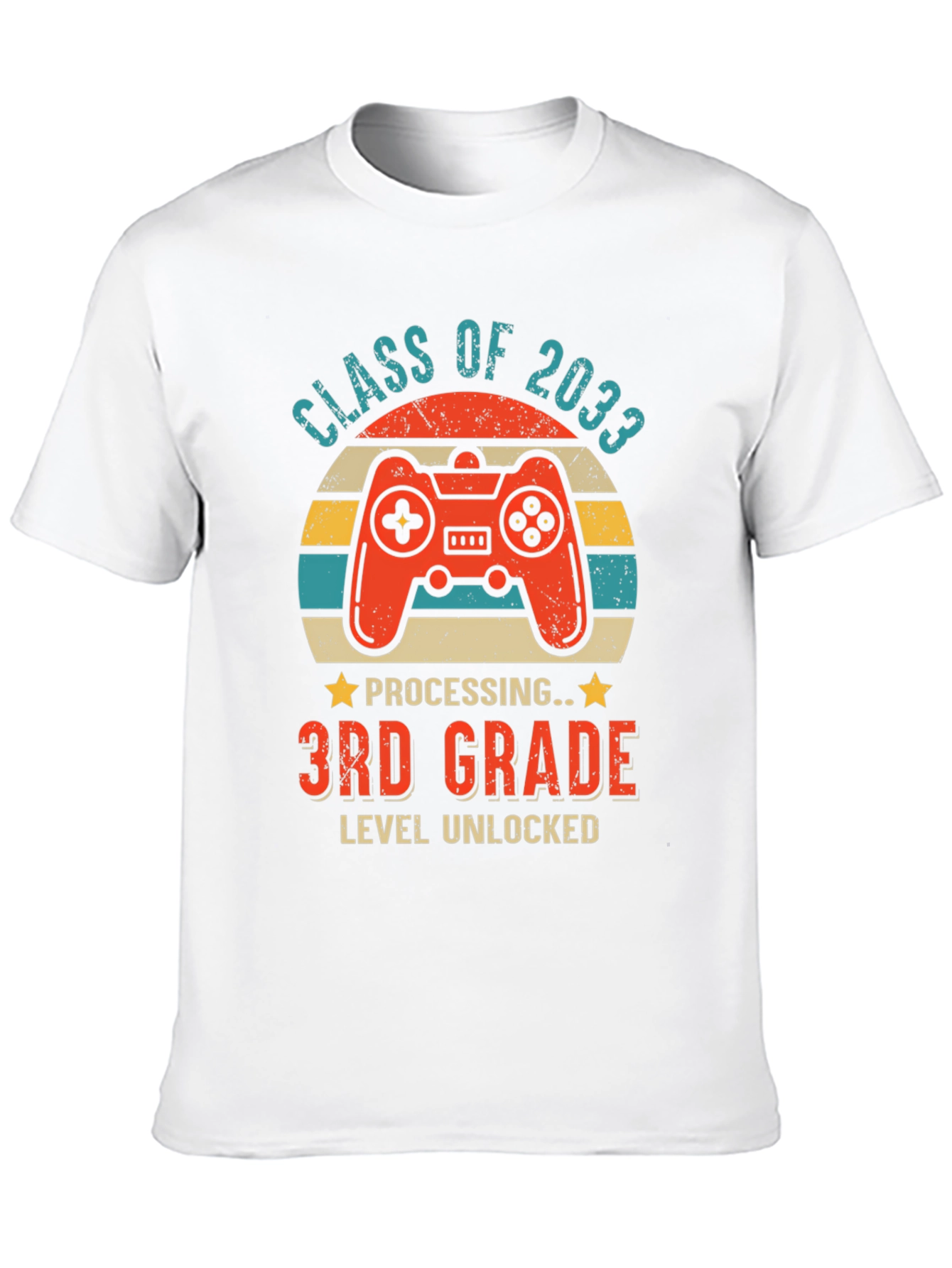 Class of 2033 3rd Grade Level Unlocked Gamer T-Shirt