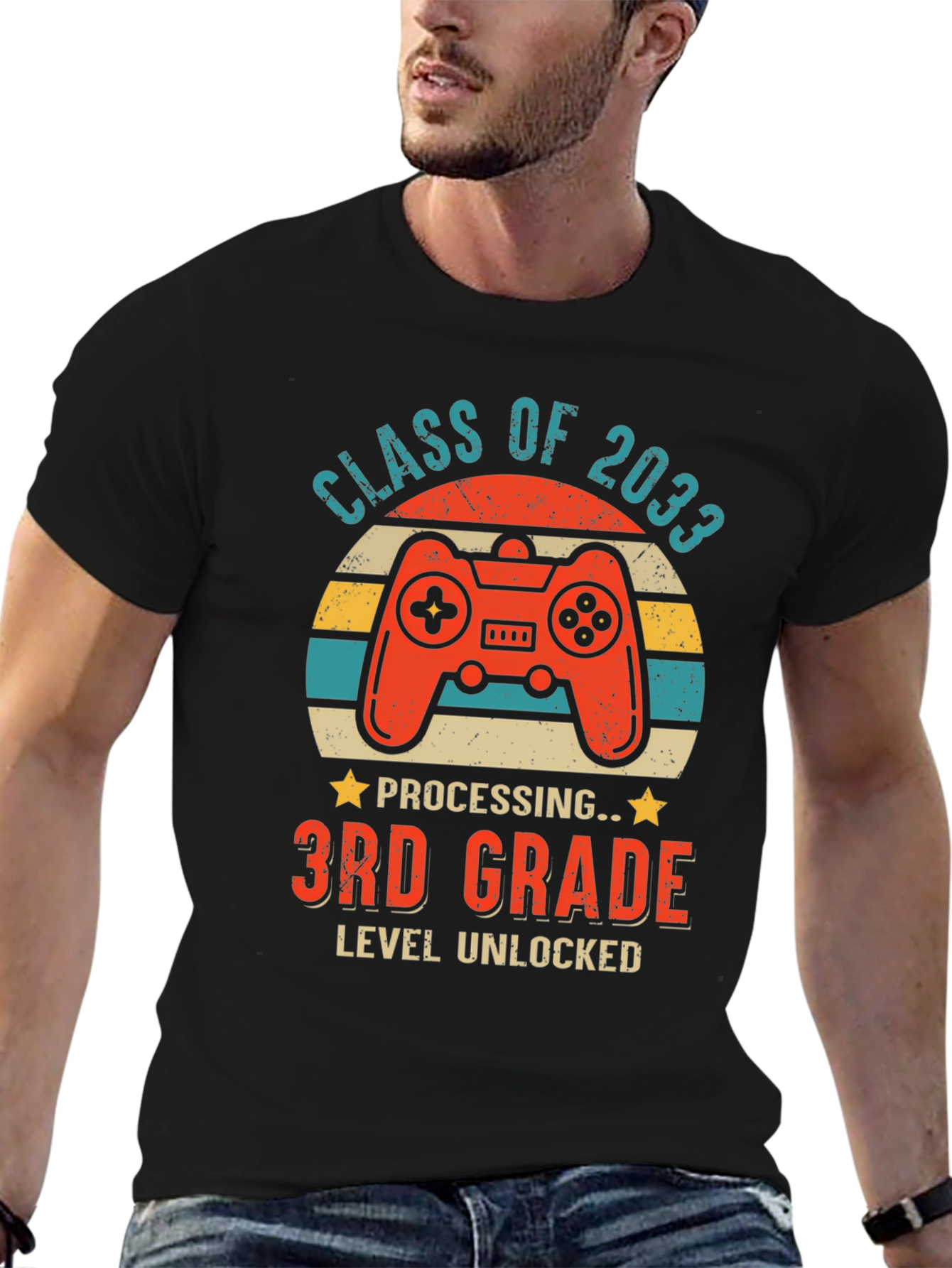 Class of 2033 3rd Grade Level Unlocked Gamer T-Shirt