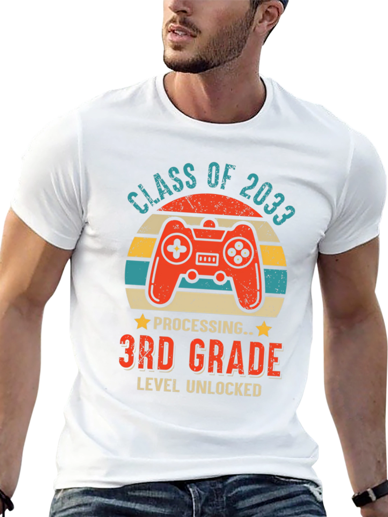 Class of 2033 3rd Grade Level Unlocked Gamer T-Shirt