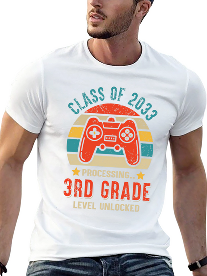 Class of 2033 3rd Grade Level Unlocked Gamer T-Shirt