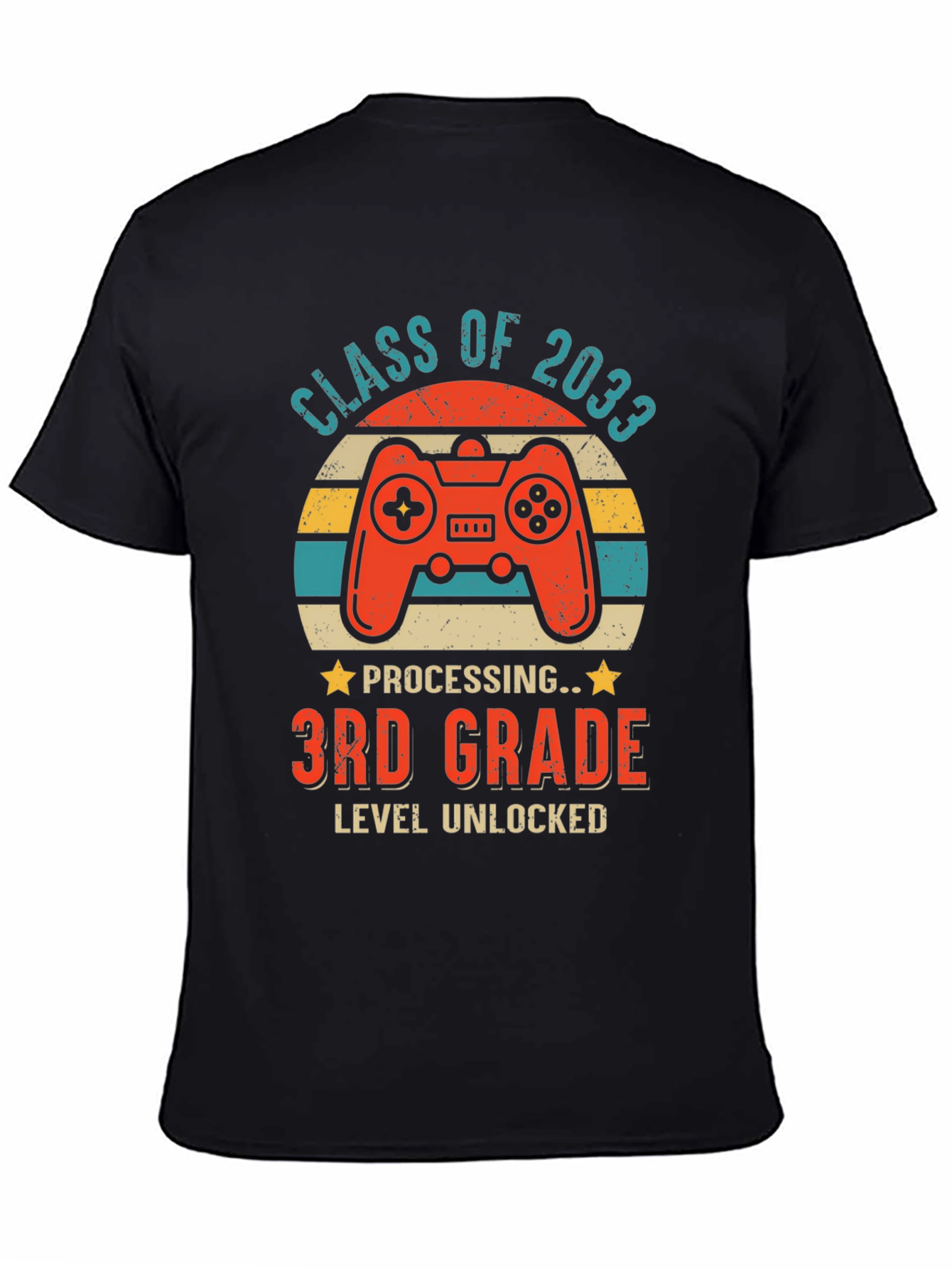 Class of 2033 3rd Grade Level Unlocked Gamer T-Shirt