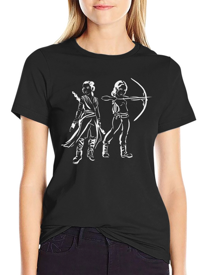 Graphic Tee: Archer & Warrior Silhouette