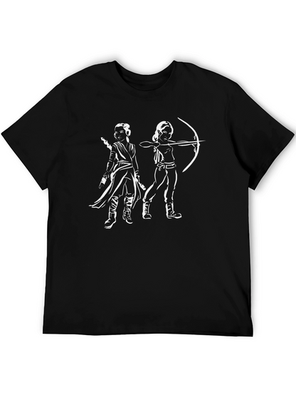 Graphic Tee: Archer & Warrior Silhouette