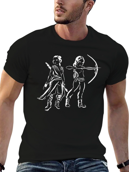 Graphic Tee: Archer & Warrior Silhouette