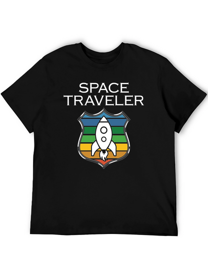 Space Traveler Graphic T-Shirt - Rocket Design