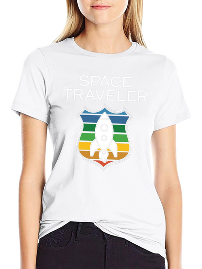 Space Traveler Graphic T-Shirt - Rocket Design