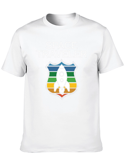 Space Traveler Graphic T-Shirt - Rocket Design