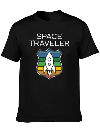 Space Traveler Graphic T-Shirt - Rocket Design