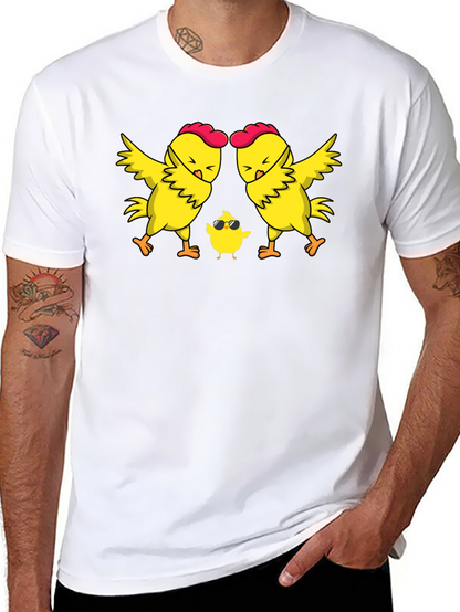Cool Chicken Family T-Shirt - Dad Mom Chick