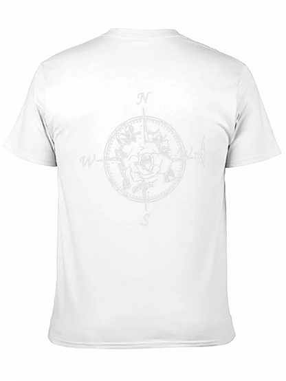 Rose Compass Graphic Tee - Black