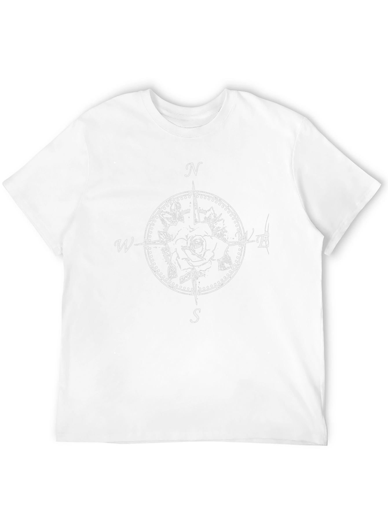 Rose Compass Graphic Tee - Black