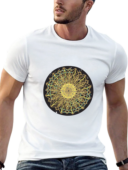 Golden Mandala Graphic Tee - Stylish Comfort