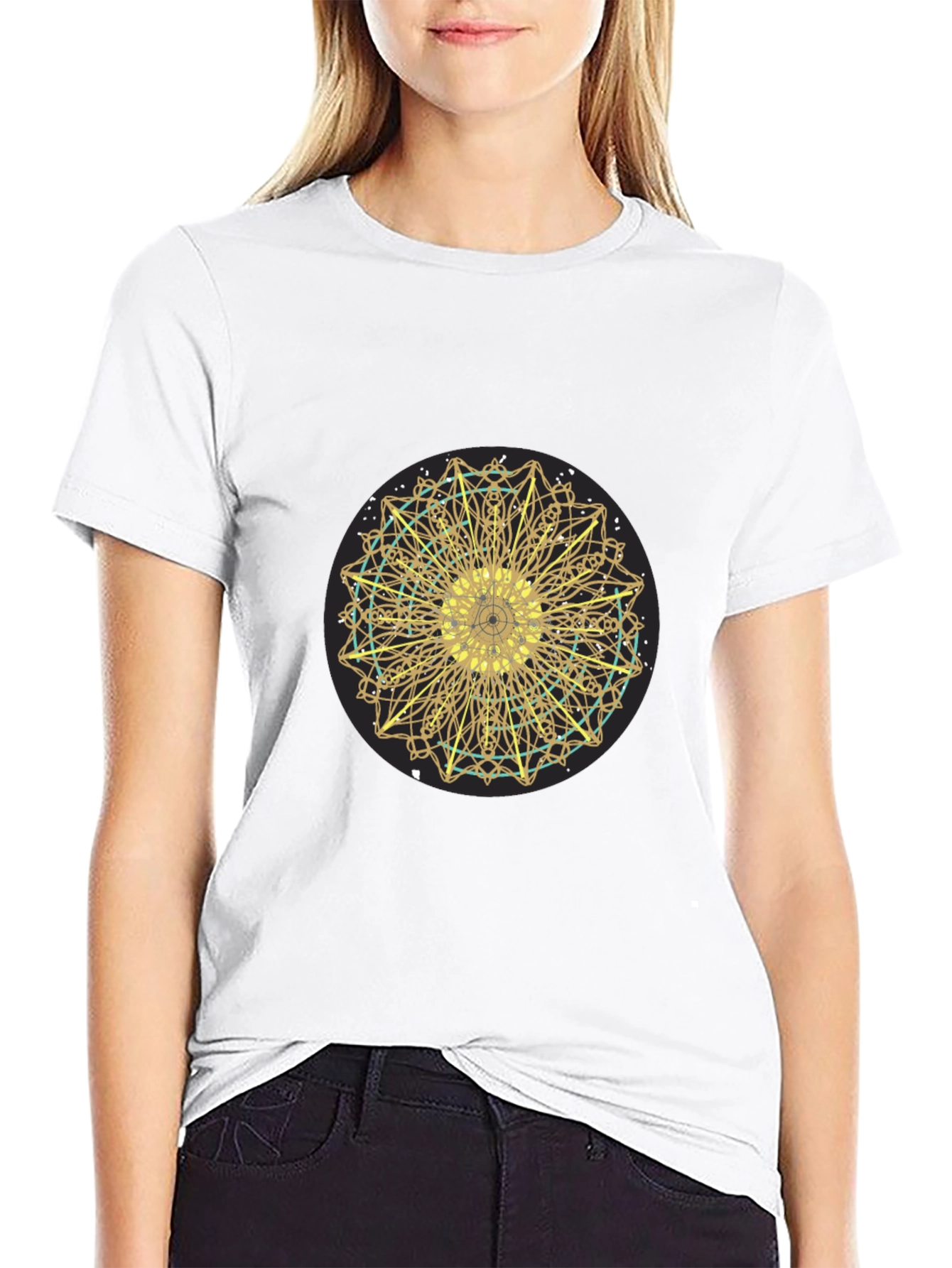 Golden Mandala Graphic Tee - Stylish Comfort