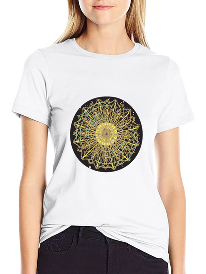 Golden Mandala Graphic Tee - Stylish Comfort