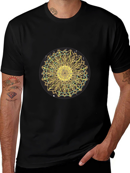 Golden Mandala Graphic Tee - Stylish Comfort