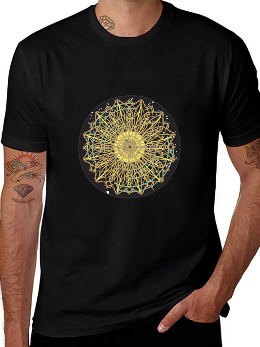Golden Mandala Graphic Tee - Stylish Comfort