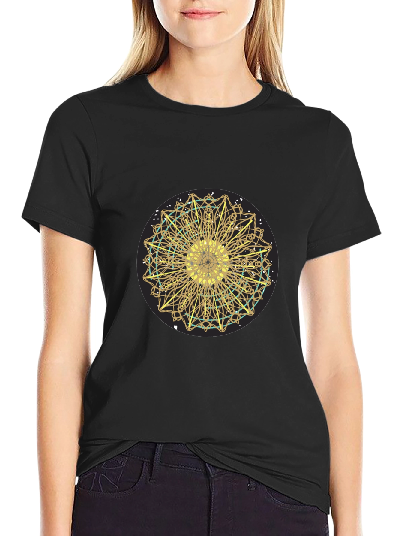 Golden Mandala Graphic Tee - Stylish Comfort