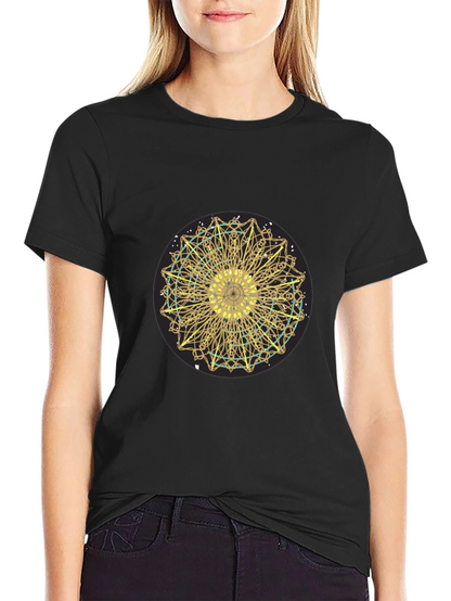 Golden Mandala Graphic Tee - Stylish Comfort
