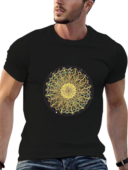Golden Mandala Graphic Tee - Stylish Comfort
