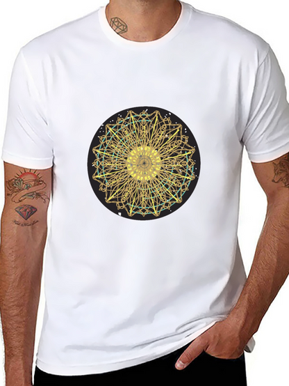 Golden Mandala Graphic Tee - Stylish Comfort