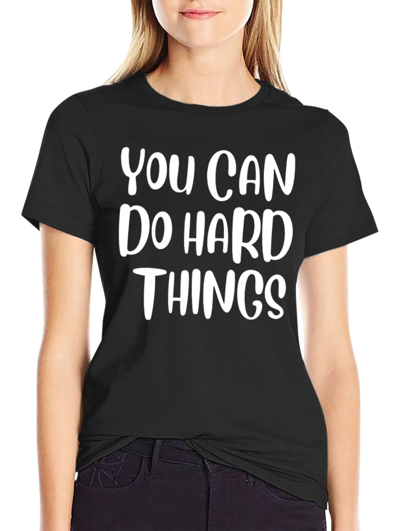 Inspirational You Can Do Hard Things Graphic Tee