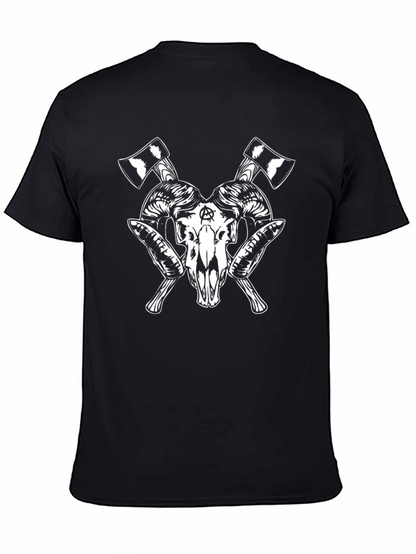 Skull & Axes Graphic Tee - Black