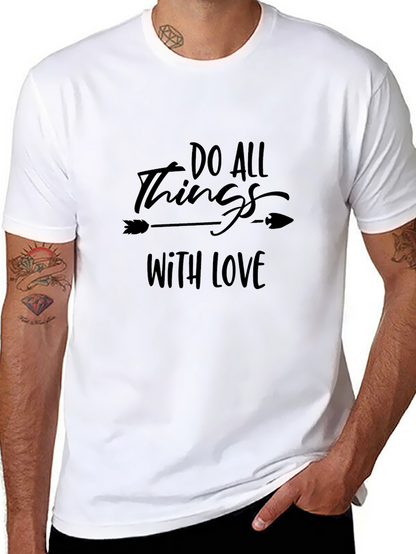 Do All Things with Love T-Shirt - Black