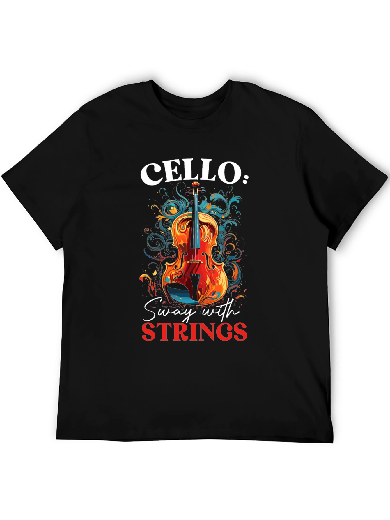 Cello Sway with Strings Graphic T-Shirt