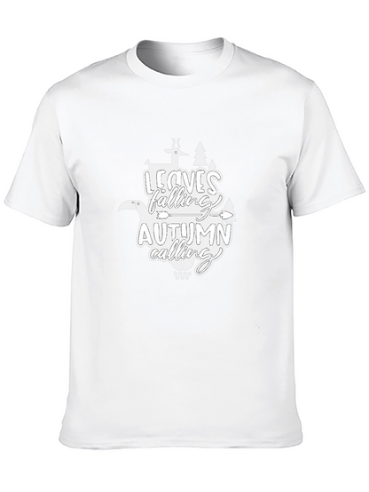 Autumn Calling Graphic T-Shirt - Black