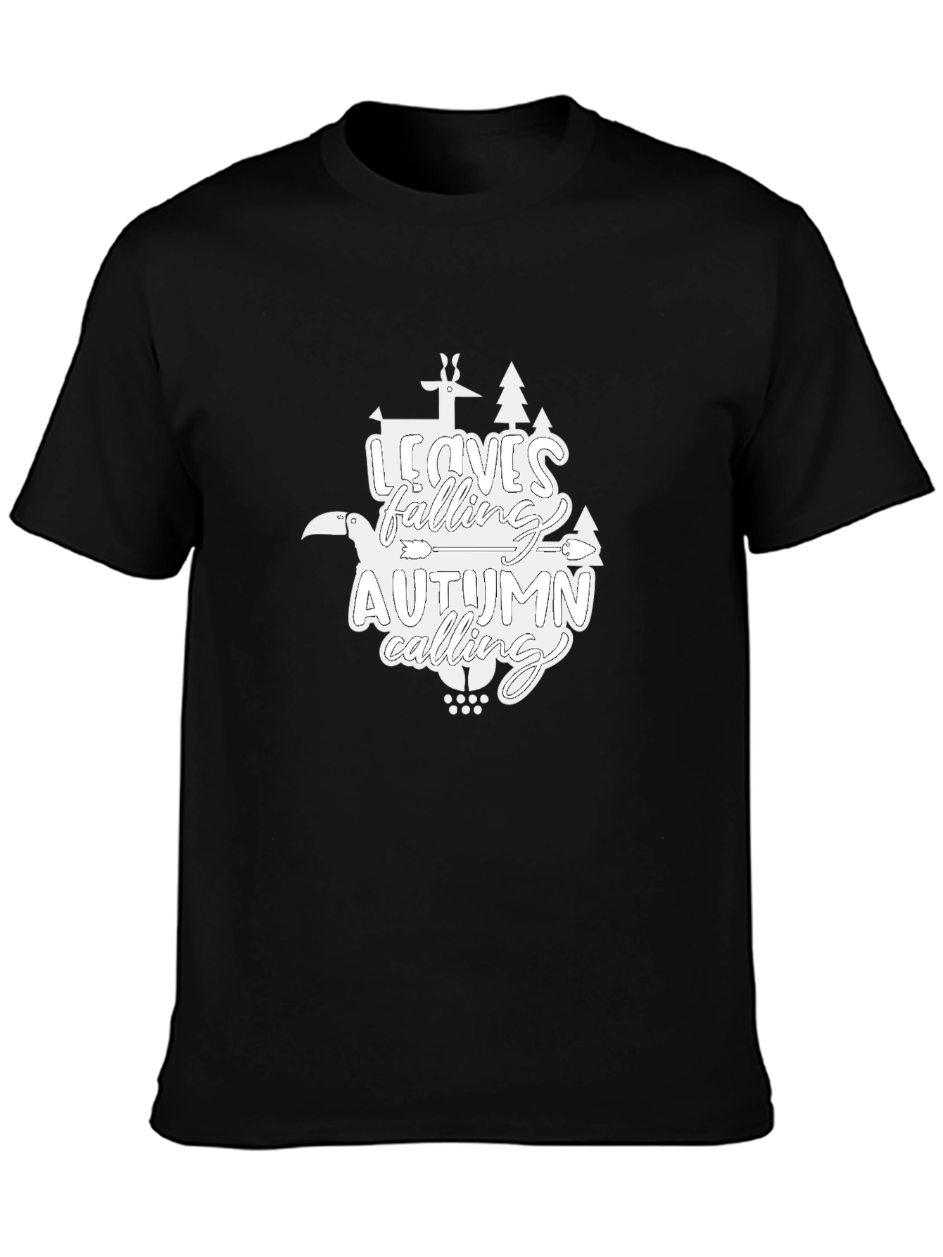Autumn Calling Graphic T-Shirt - Black