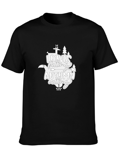 Autumn Calling Graphic T-Shirt - Black