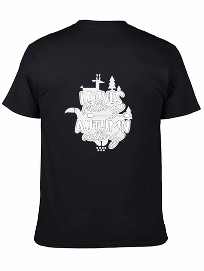 Autumn Calling Graphic T-Shirt - Black