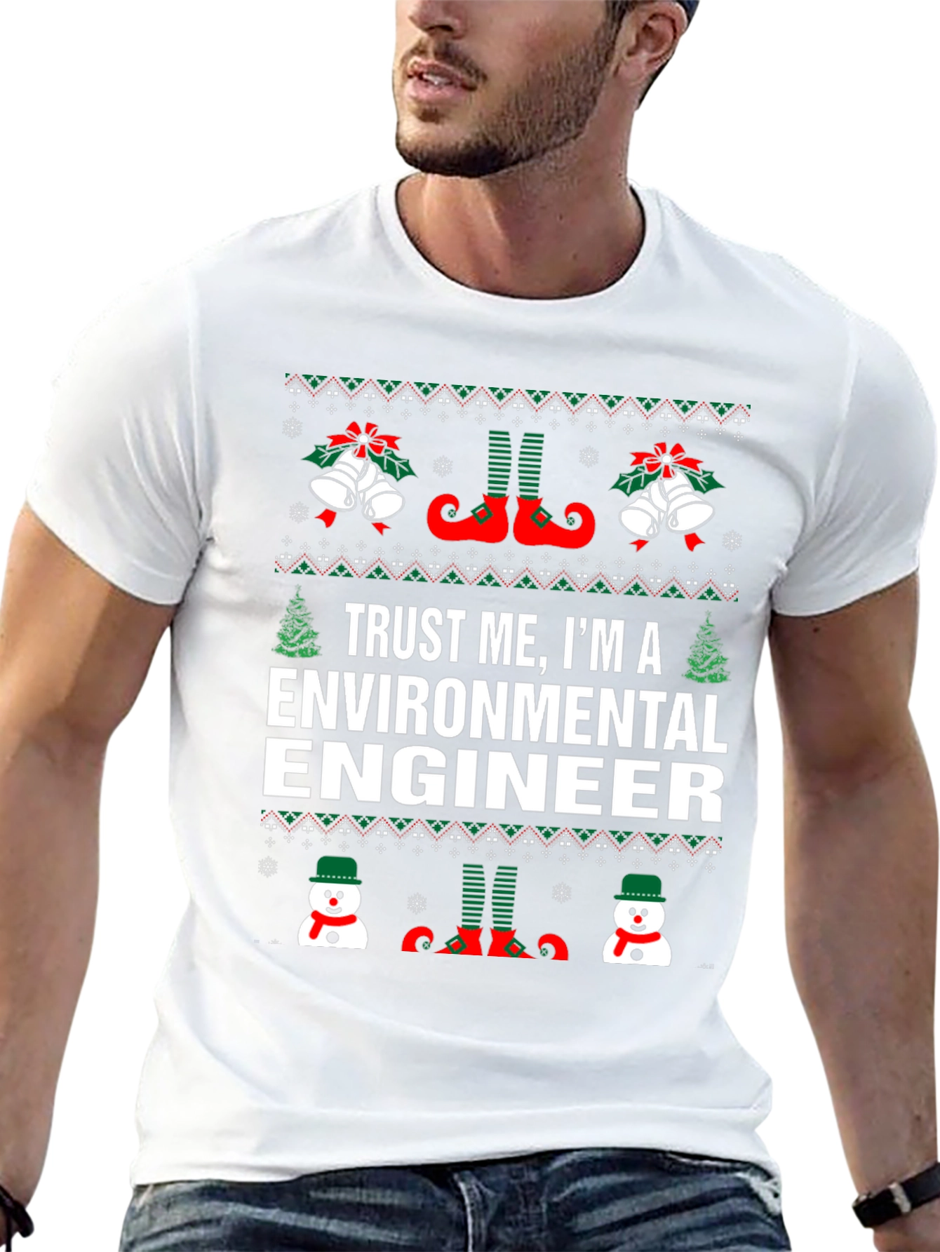 Funny Christmas Environmental Engineer T-Shirt