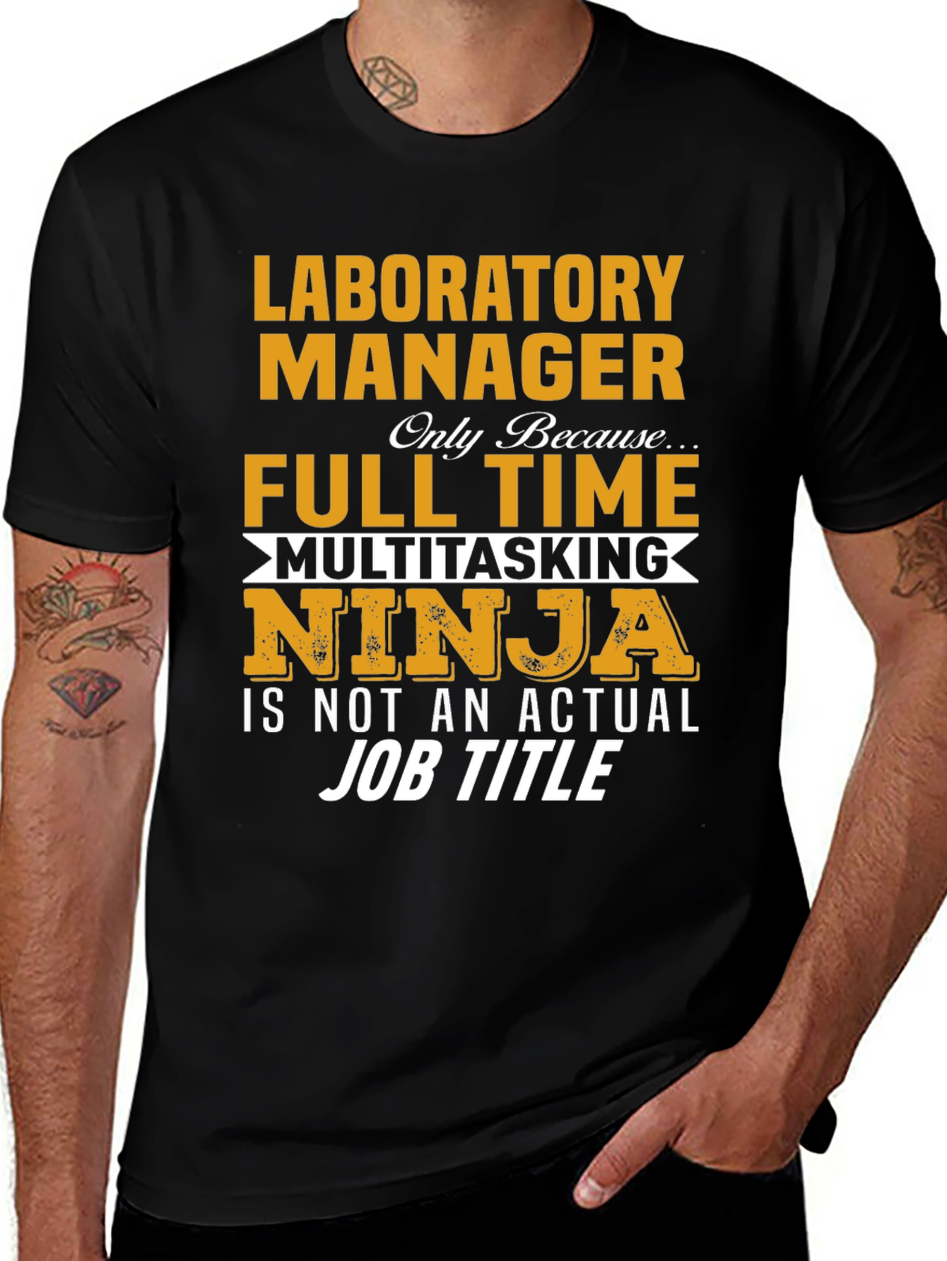 Laboratory Manager Full Time Ninja T-Shirt
