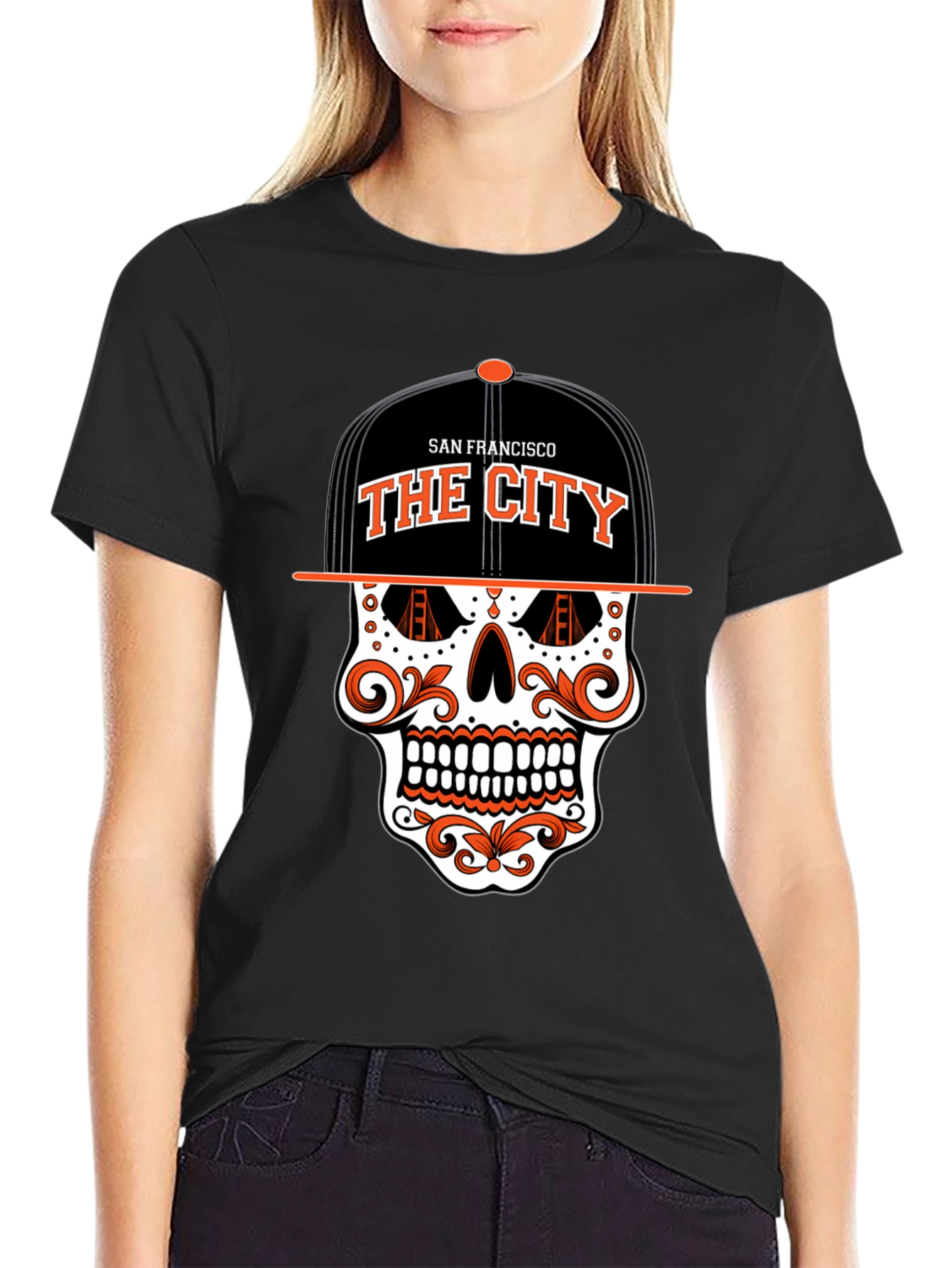 San Francisco The City Skull Graphic T-Shirt