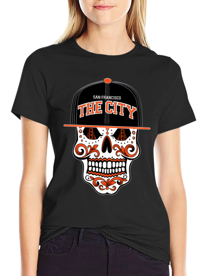 San Francisco The City Skull Graphic T-Shirt