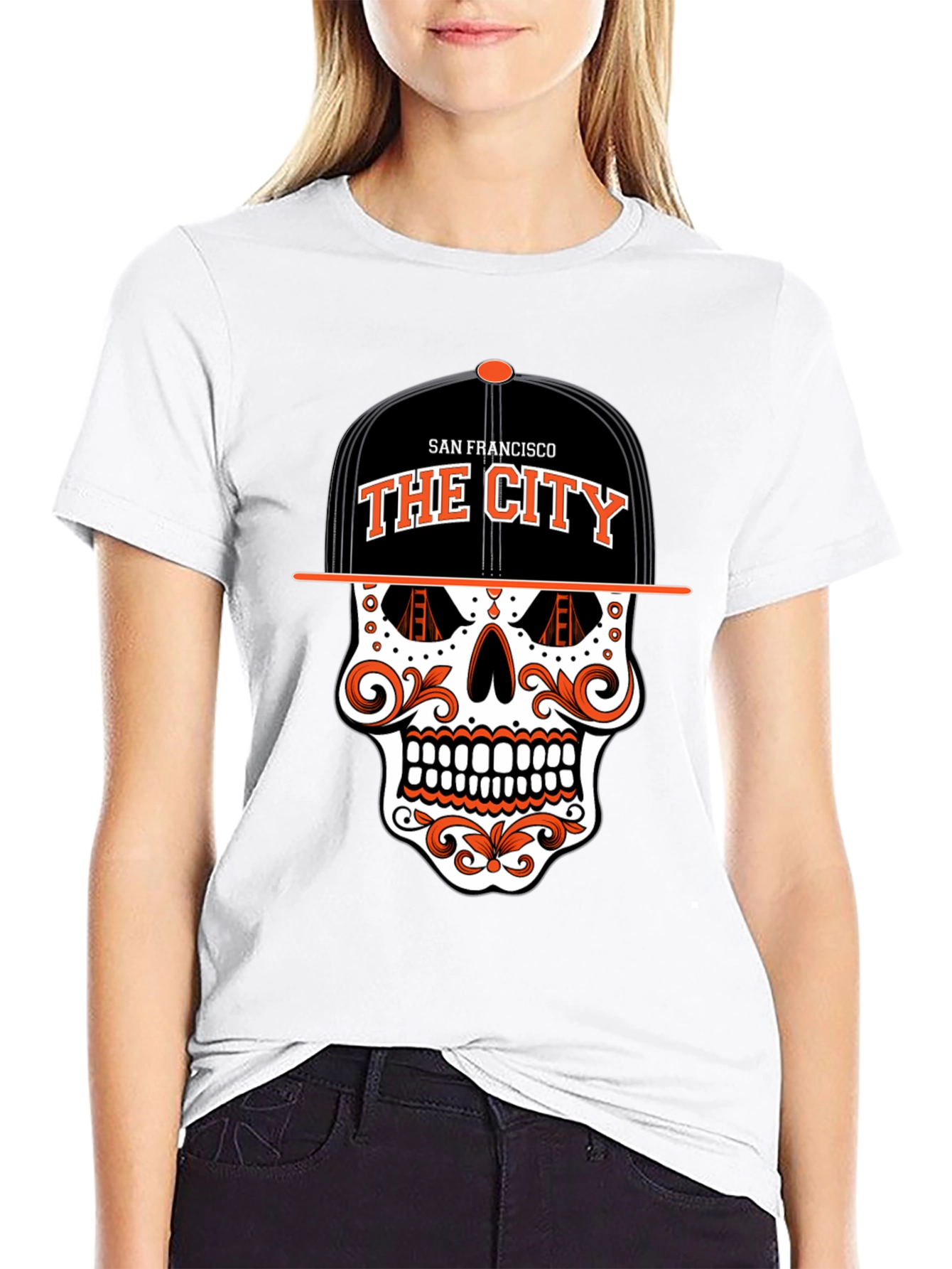 San Francisco The City Skull Graphic T-Shirt