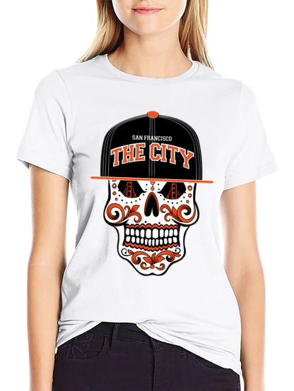 San Francisco The City Skull Graphic T-Shirt