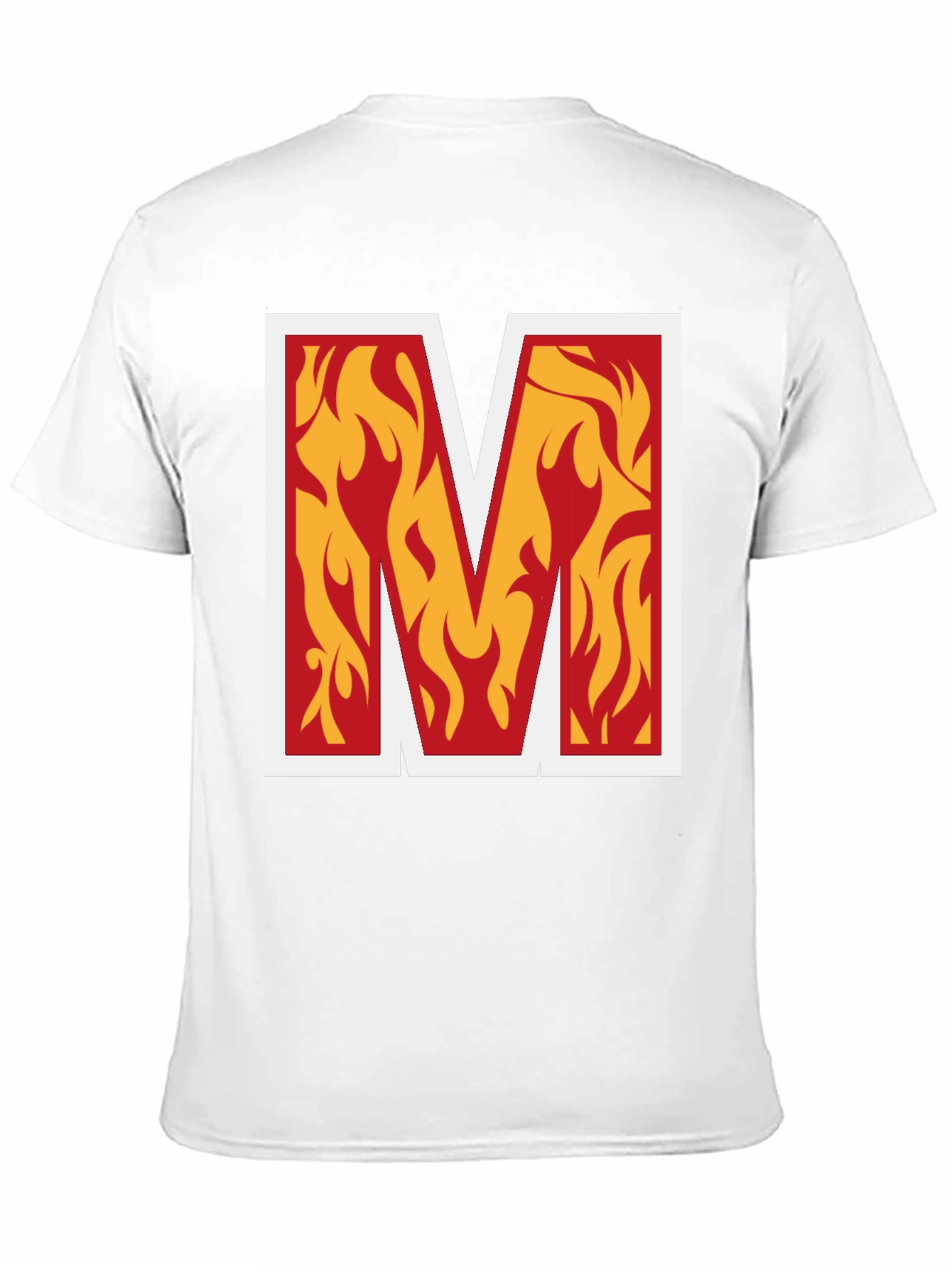 Fiery M Graphic Tee - Bold Black T-Shirt