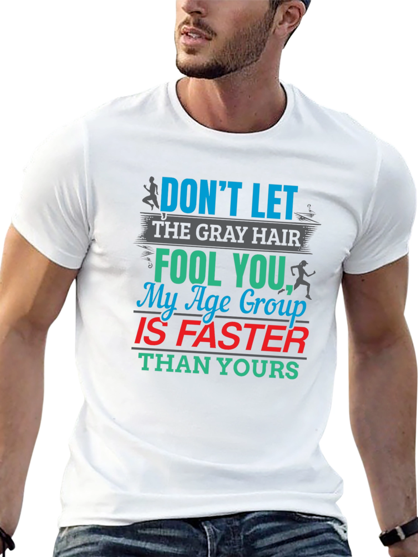 Funny Running T-Shirt - Age Group Is Faster