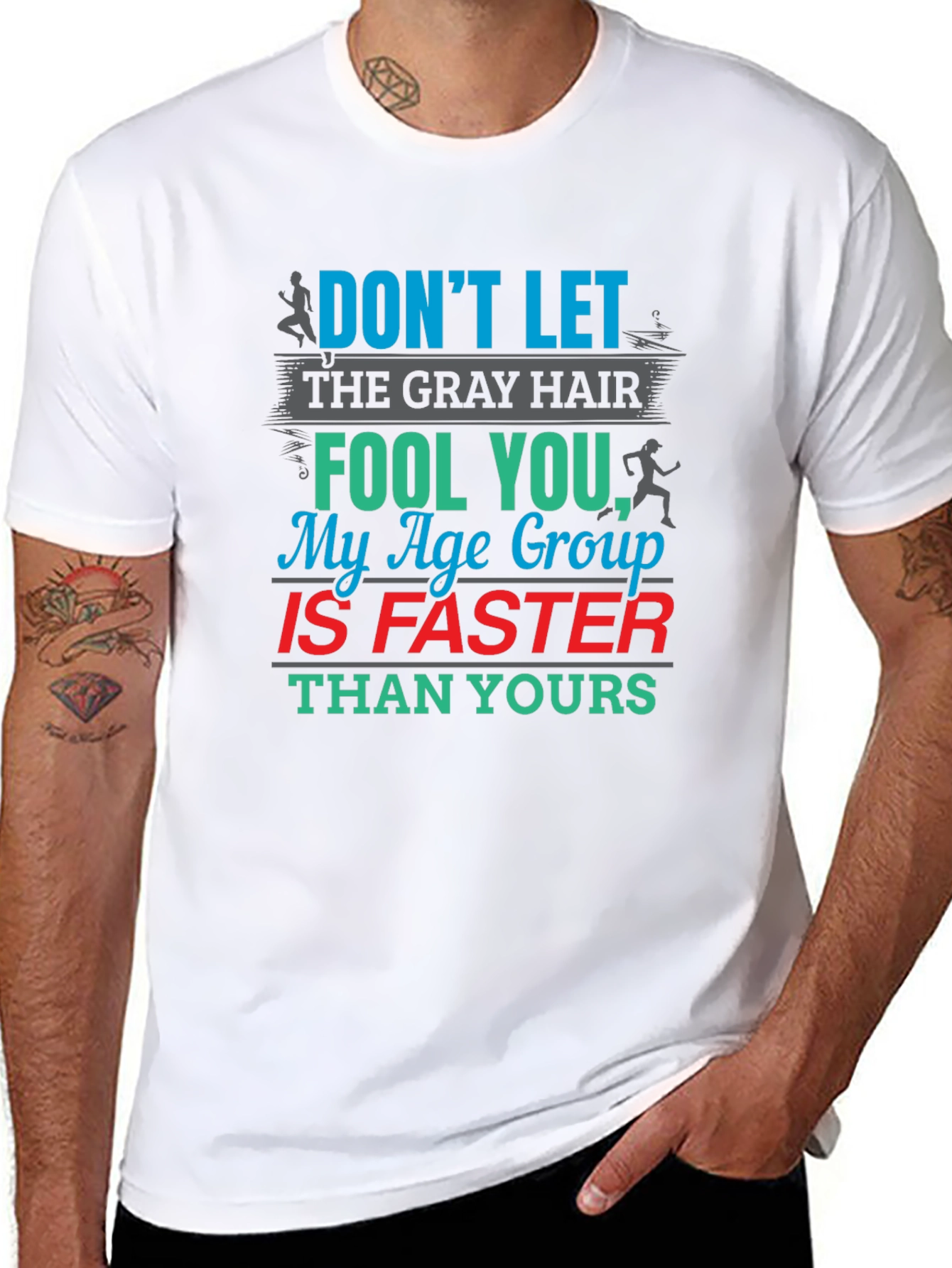 Funny Running T-Shirt - Age Group Is Faster