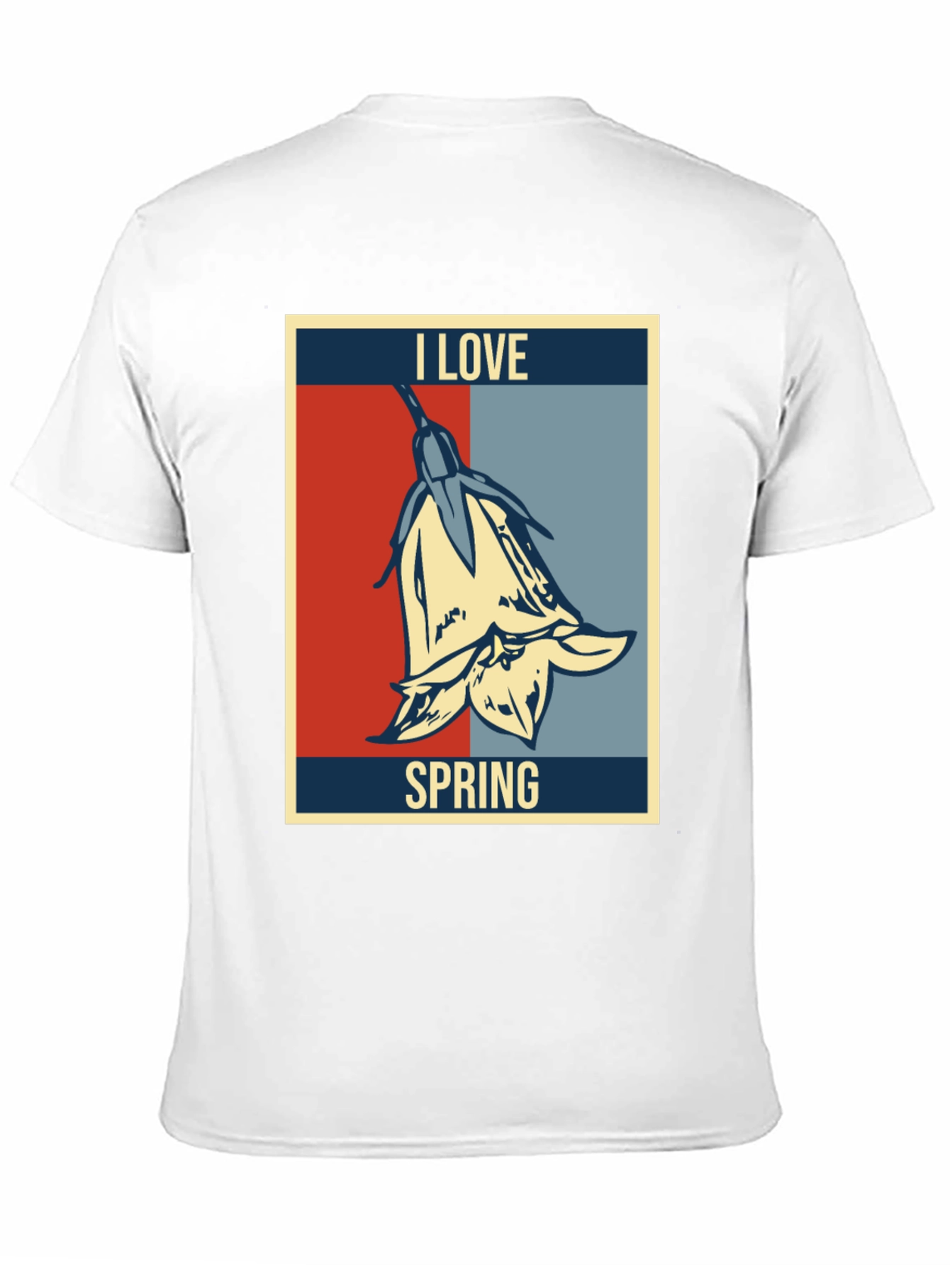 I Love Spring Graphic T-Shirt - Floral Design